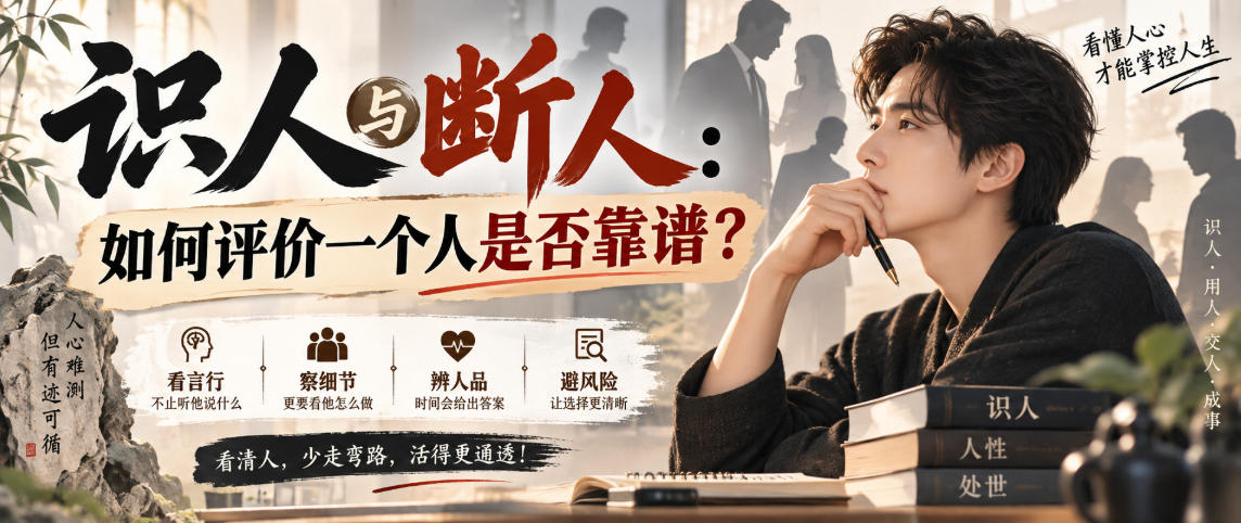 付费文章：识人与断人：如何评价一个人是否靠谱？-副业资源站