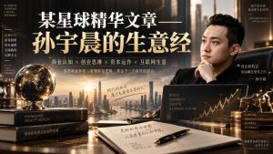 某星球精华文章——孙宇晨的生意经-副业资源站