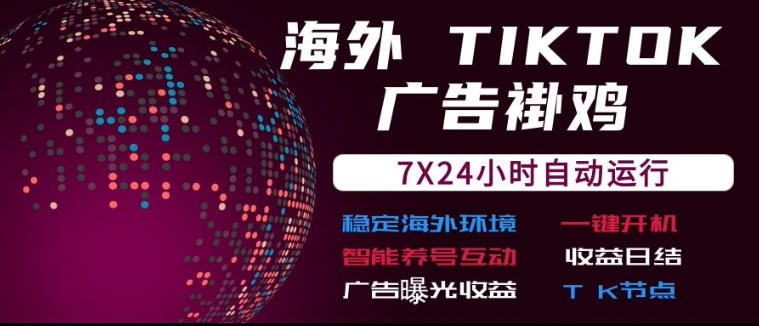 海外TikTok挂G流量变现，7X24自动运行，广告曝光收益，收益日结【揭秘】-副业资源站