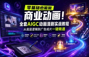 零基础也能做商业动画!全套AIGC动画漫剧实战教程,从底层逻辑到广告成片一键精通(更新0905)-副业资源站