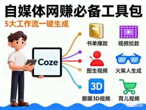 Coze工作流合集，内容一共100份左右，内容丰富，可以提供工作效率-副业资源站