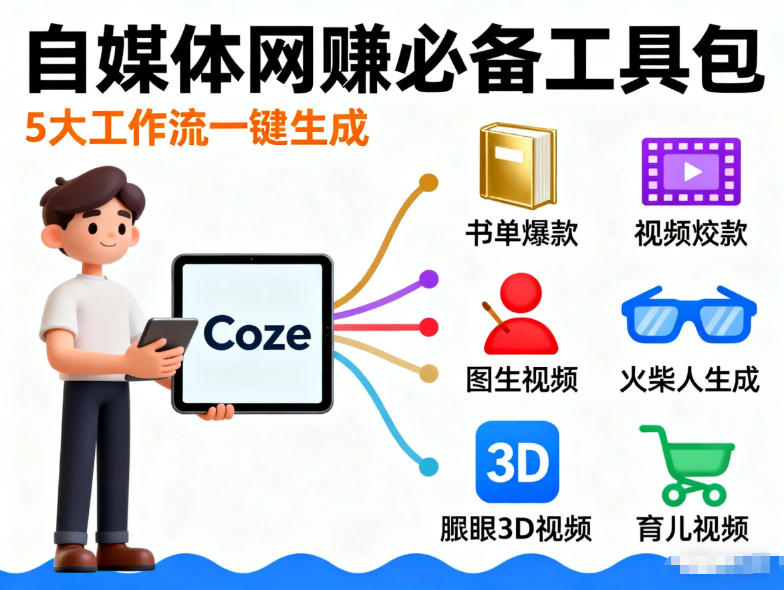 Coze工作流合集，内容一共100份左右，内容丰富，可以提供工作效率-副业资源站