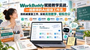 WorkBuddy赋能教学实战，一线教师的AI超级工作流，别机械重复工作，实现高效教学、轻松办公-副业资源站