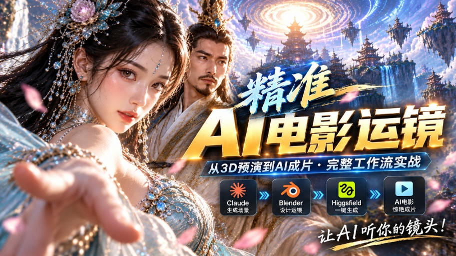 AI视频终于能精准运镜了！Claude+Blender+Higgsfield免费插件实测-副业资源站