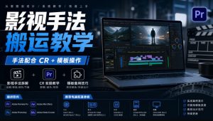 影视手法搬运教学，手法配合CR+模板操作，需要电脑，提供软件+配置参数-副业资源站