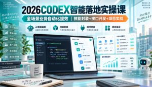 2026Codex智能落地实操课，全场景业务自动化提效，技能封装+接口开发+项目实战-副业资源站