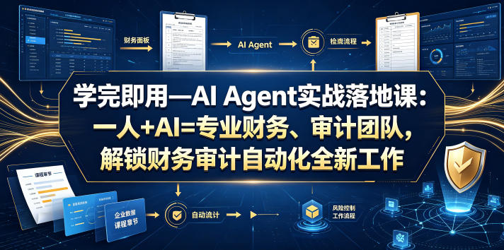 学完即用—AI Agent实战落地课：一人+AI=专业财务、审计团队，解锁财务审计自动化全新工作模式（更新0924）-副业资源站