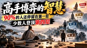 付费文章：高手博弈的智慧，90%的人还停留在第一层，少数人登顶第四层-副业资源站