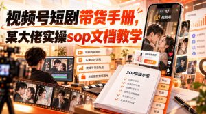 视频号短剧带货手册，某大佬实操sop文档教学-副业资源站