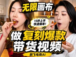 无限画布复刻二创带货视频搭建教学，实操教学，一键复刻爆款带货视频-副业资源站