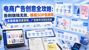电商广告创意全攻略：告别烧钱无效，模板SOP直接用，全面覆盖创意策略、广告制作与测试系统【原创双语字幕】-副业资源站