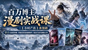 百万博主漫剧实战课|1小时产出1条漫剧,0‑1全流程拆解,掌握高质量漫剧制作,配套全套实操提示词-副业资源站