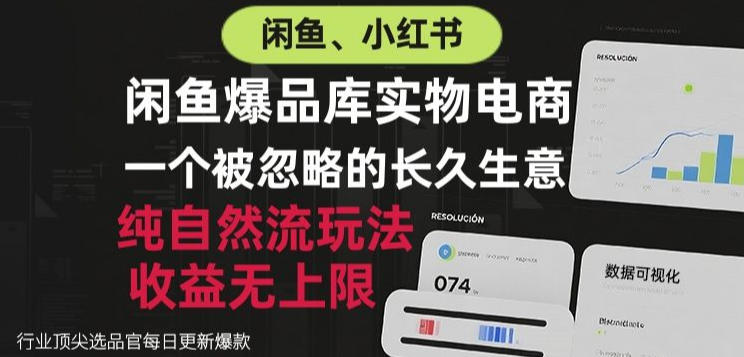 闲鱼小红书实物电商，纯自然流玩法，一个被忽略的长久生意，收益无上限【揭秘】-副业资源站