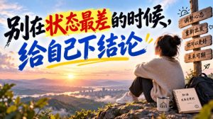 某公众号付费文章：别在状态最差的时候，给自己下结论-副业资源站