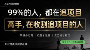 做项目不如卖项目，做知识付费自己当老板，教人从“干活的人”变成“收钱的人”【揭秘】-副业资源站
