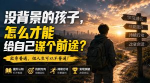 付费文章:没背景的孩子,怎么才能给自己谋个前途?-副业资源站