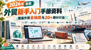 2026年新版外贸新手入门手册资料,覆盖外贸全链路与20+细分行业-副业资源站