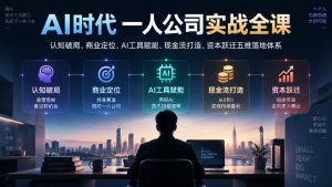 AI时代一人公司实战全课｜认知破局、商业定位、AI工具赋能、现金流打造、资本跃迁五维落地体系-副业资源站