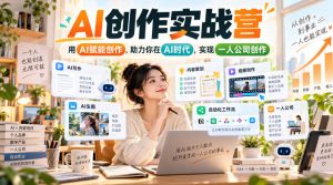 AI创作实战营,用AI赋能创作,助力你在AI时代,实现一人公司创作-副业资源站
