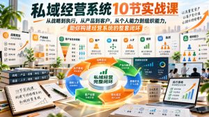 私域经营系统10节实战课，从战略到执行，从产品到客户，从个人能力到组织能力，助你构建经营系统的整套闭环-副业资源站