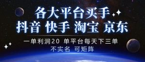 抖音买手项目，一单利润20左右，单号每天下三单，可矩阵，稳定适合长期副业【揭秘】-副业资源站