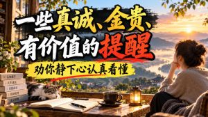 付费文章：一些真诚、金贵、有价值的提醒，劝你静下心认真看懂-副业资源站