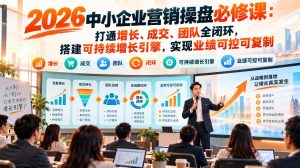 2026中小企业营销操盘必修课：打通增长、成交、团队全闭环，搭建可持续增长引擎，实现业绩可控可复制-副业资源站