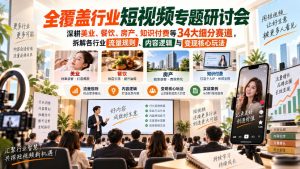 短视频专题研讨会，深耕美业、餐饮、房产、知识付费等34大细分赛道，拆解各行业流量规则、内容逻辑与变现核心玩法（更新1011）-副业资源站