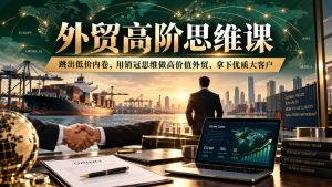 外贸高阶思维课，跳出低价内卷，用销冠思维做高价值外贸，拿下优质大客户-副业资源站