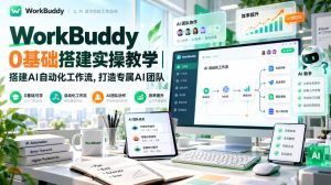 WorkBuddy 0基础搭建实操教学｜搭建AI自动化工作流，打造专属AI团队-副业资源站