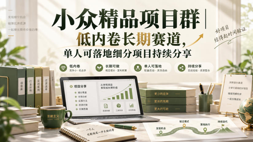 小众精品项目群｜低内卷长期赛道，单人可落地细分项目持续分享-副业资源站