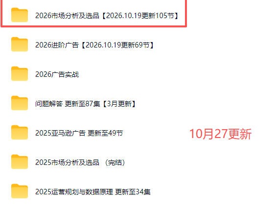 2026亚马逊视频教程，学习我们的商业模式，以及2026最新的选品及运营经验（更新1027）-副业资源站